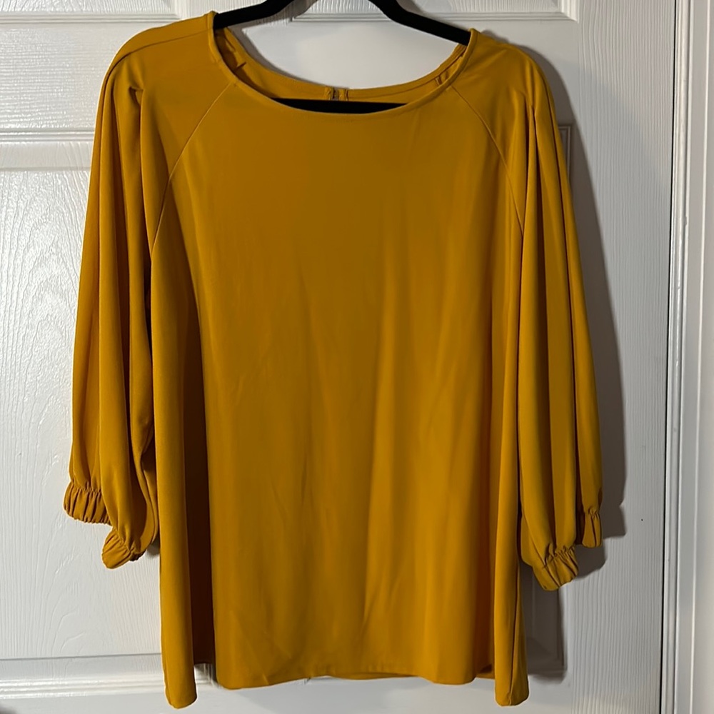 Halogen - Pleated Lantern Sleeve Blouse